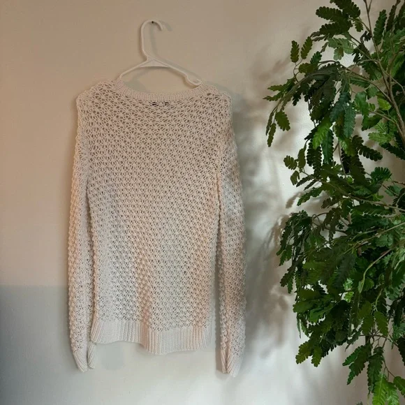 Jenni Kayne Cream Crew Neck Sweater - Picture 4 of 5